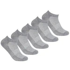 5 Pairs Womens Sports Active Trainer Liners Socks Grey