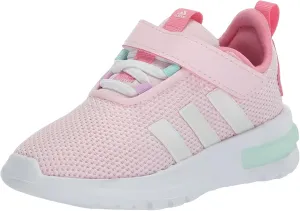 adidas Racer Tr23 Legacy Sneaker, Clear Pink/Zero Metallic/Bliss Pink, 1.5 US Unisex Little Kid