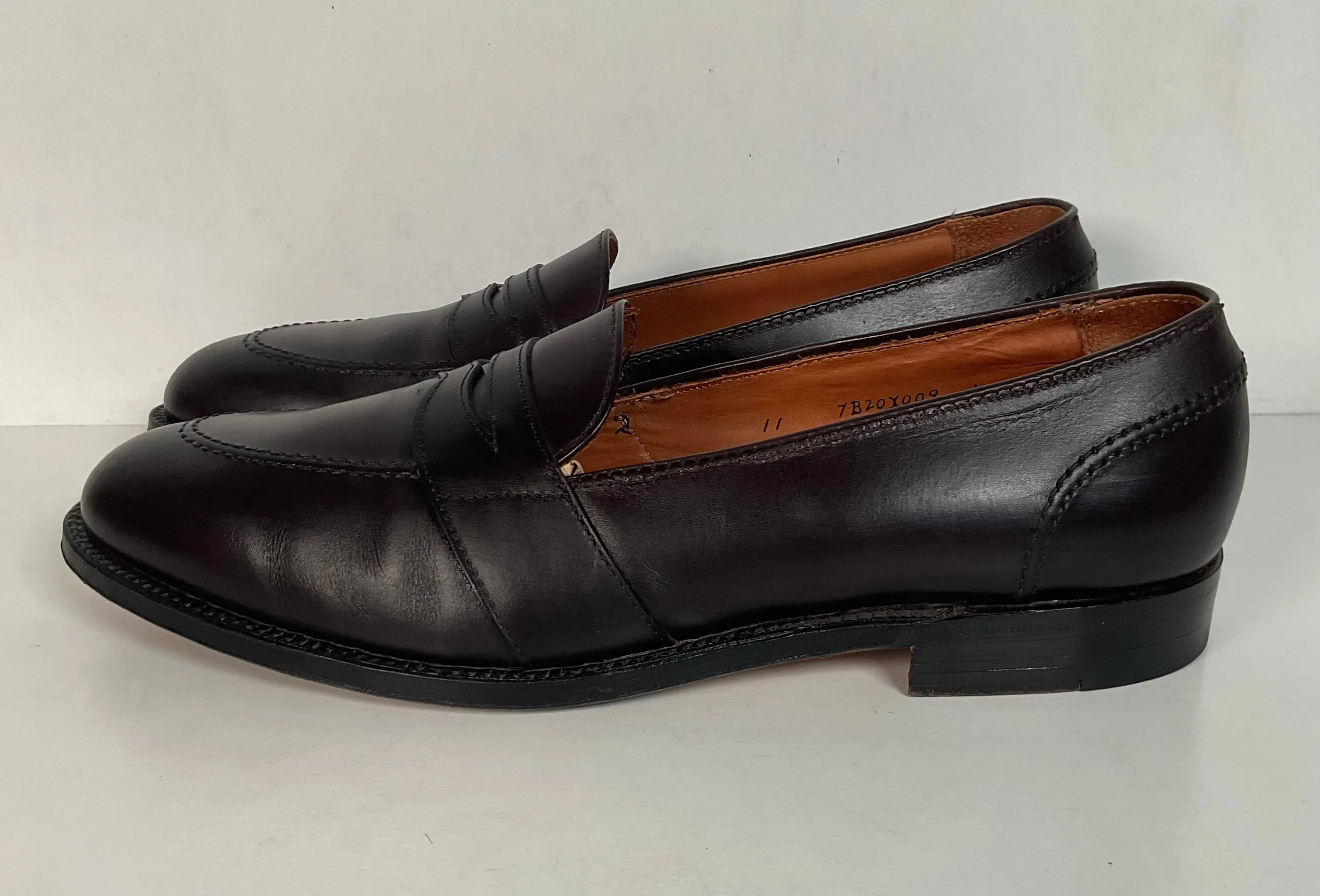 Alden New England Penny Loafer 11 AA Style 683 Burgundy Calf Skin