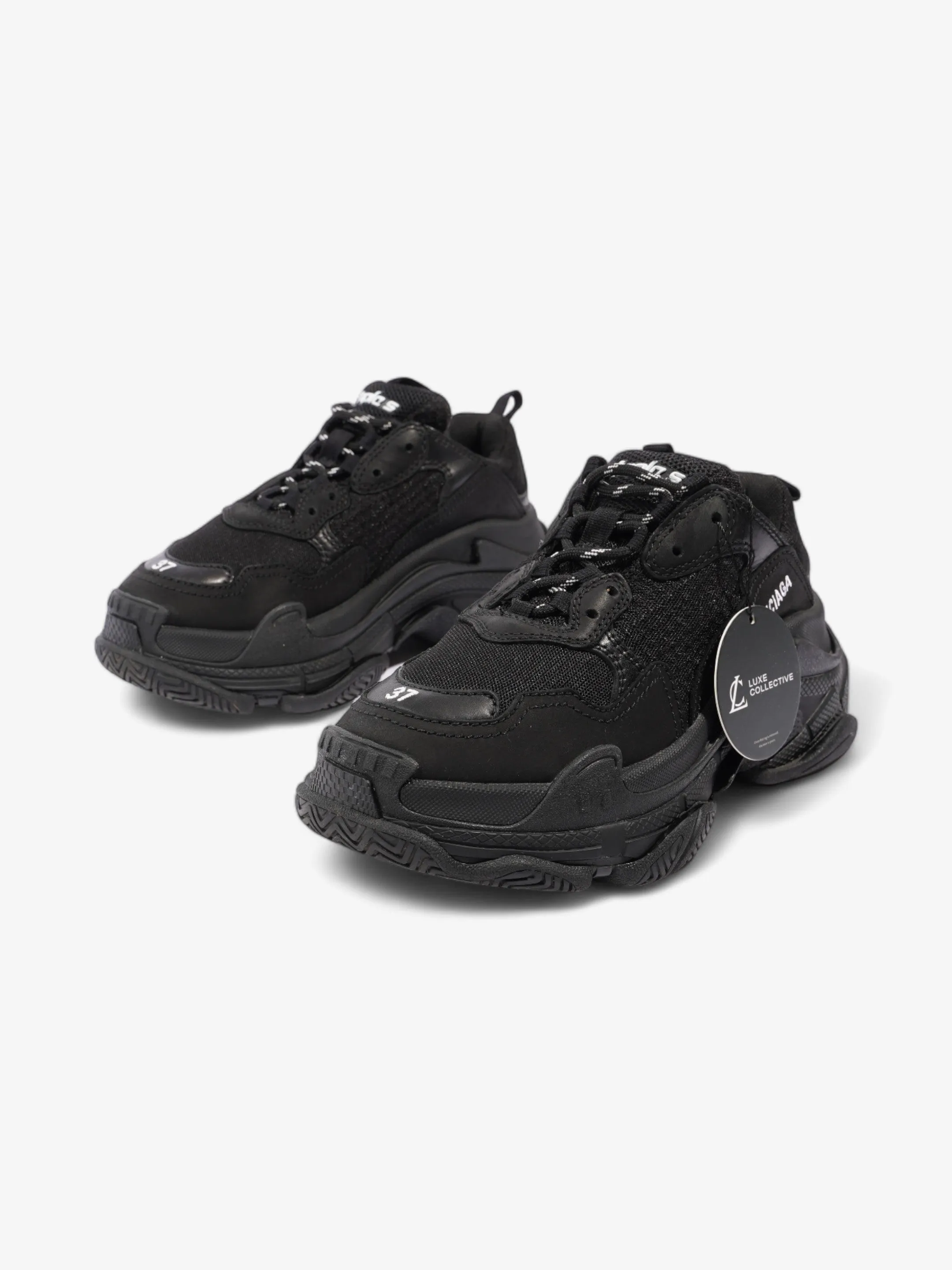 Balenciaga Triple S Sneaker Black Knit EU 37 UK 4