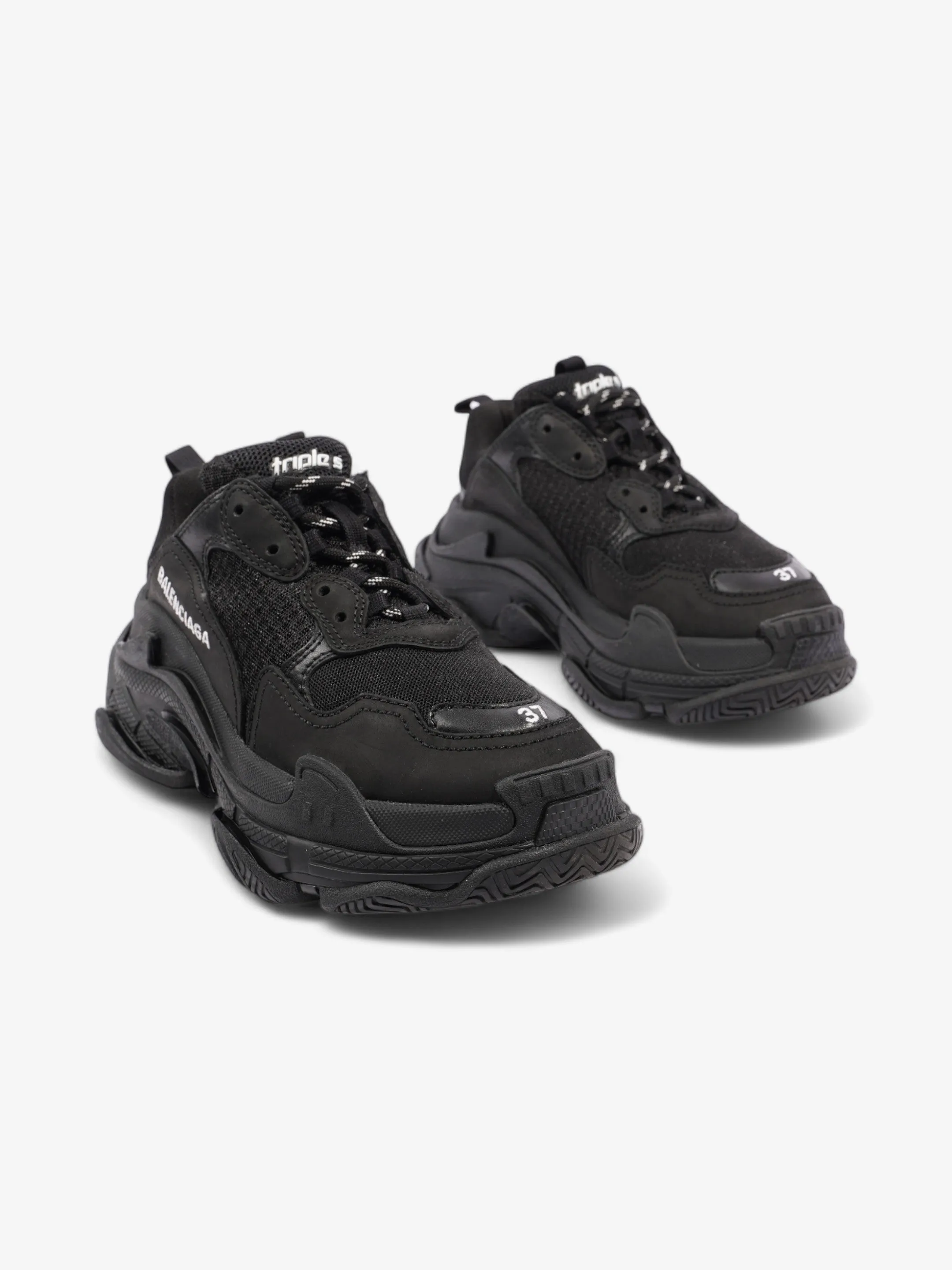 Balenciaga Triple S Sneaker Black Knit EU 37 UK 4