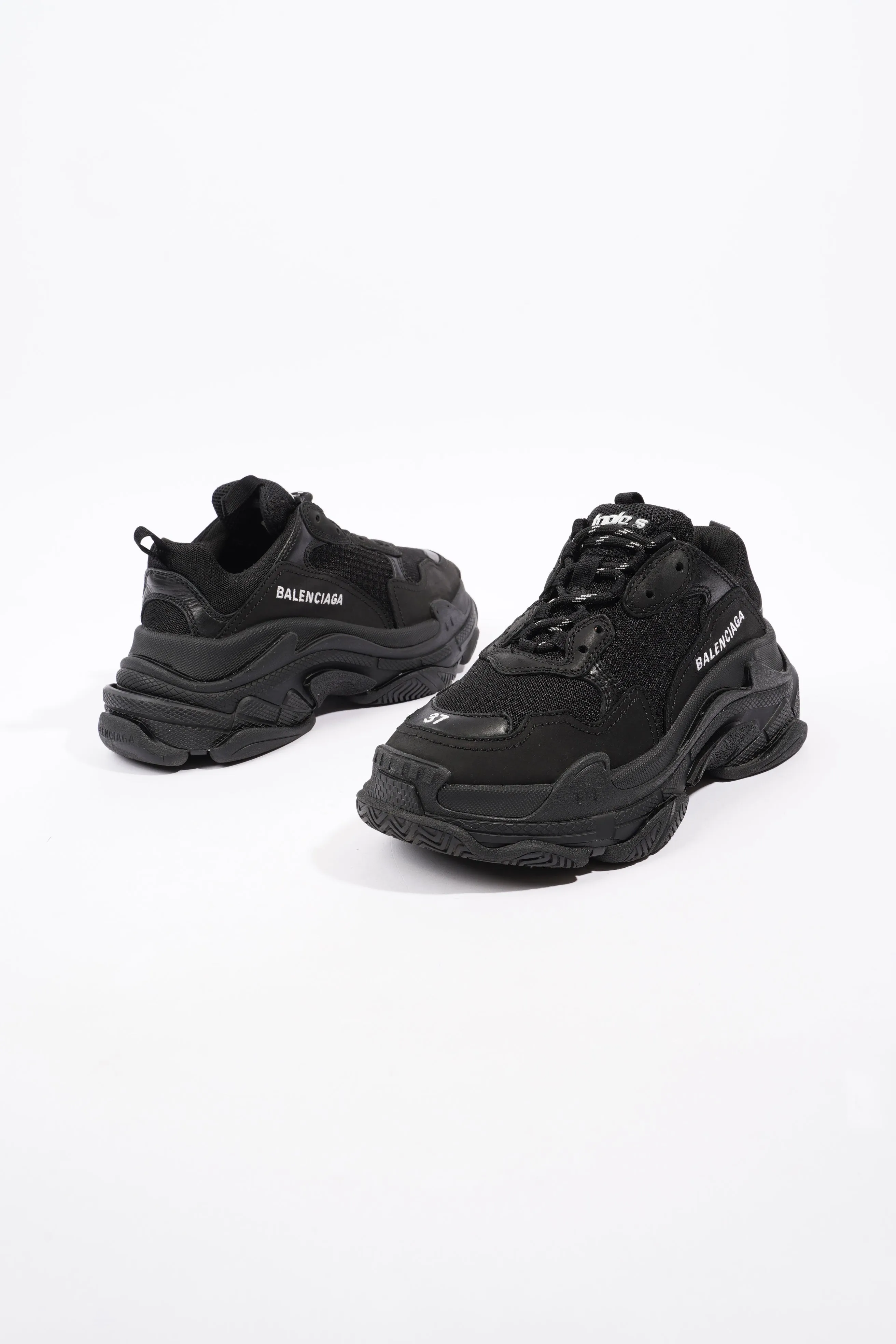 Balenciaga Triple S Sneaker Black Knit EU 37 UK 4