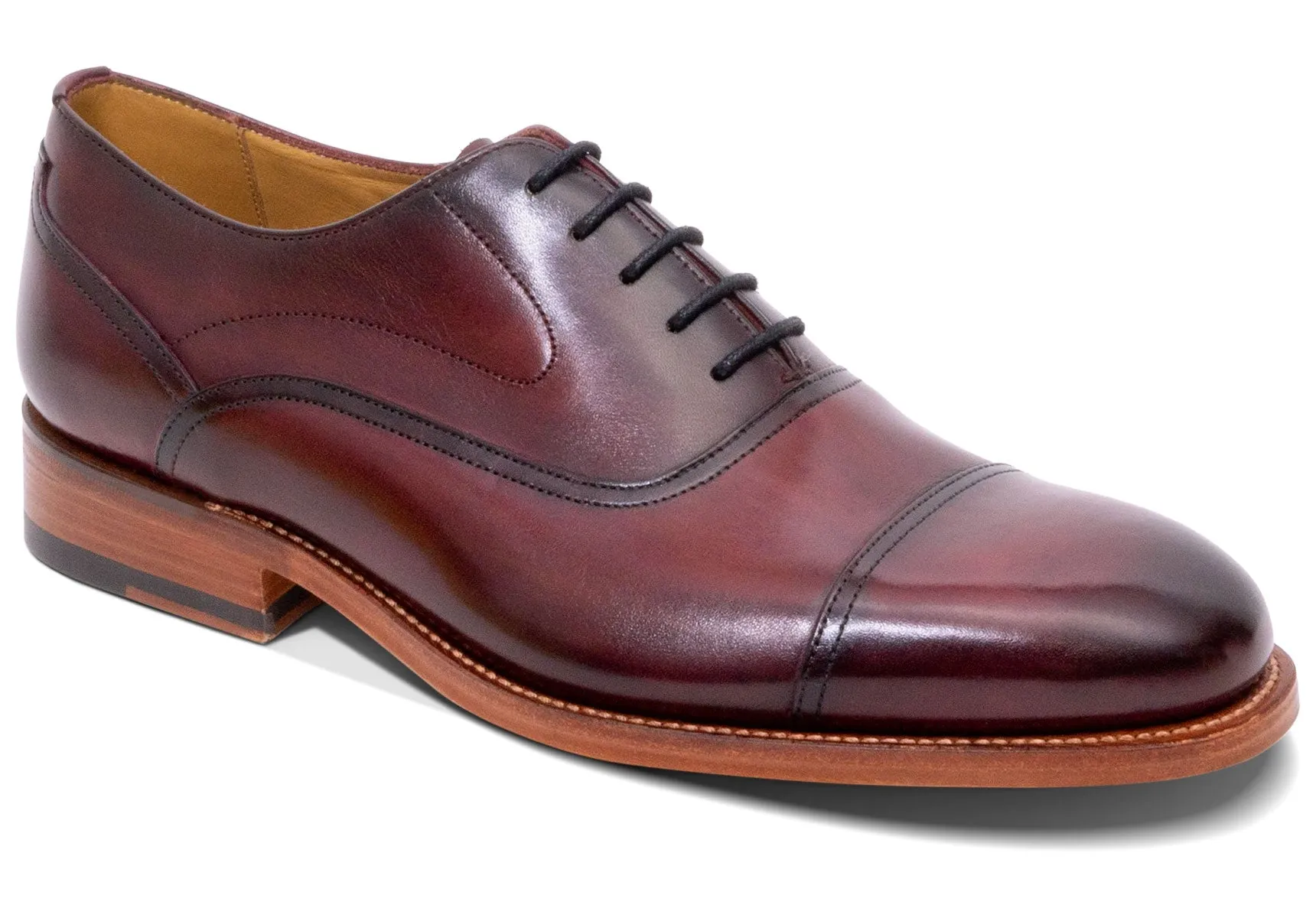 Barker Cherwell - Hand Brushed Burgundy - 8.5 F