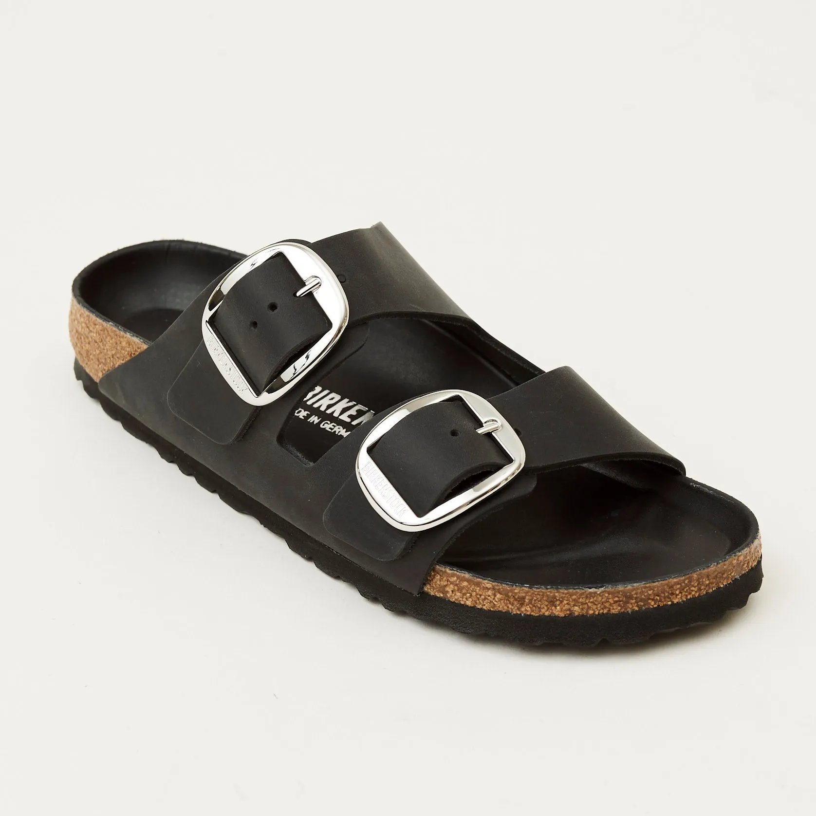 Birkenstock Arizona Big Buckle Black Leather Sandals