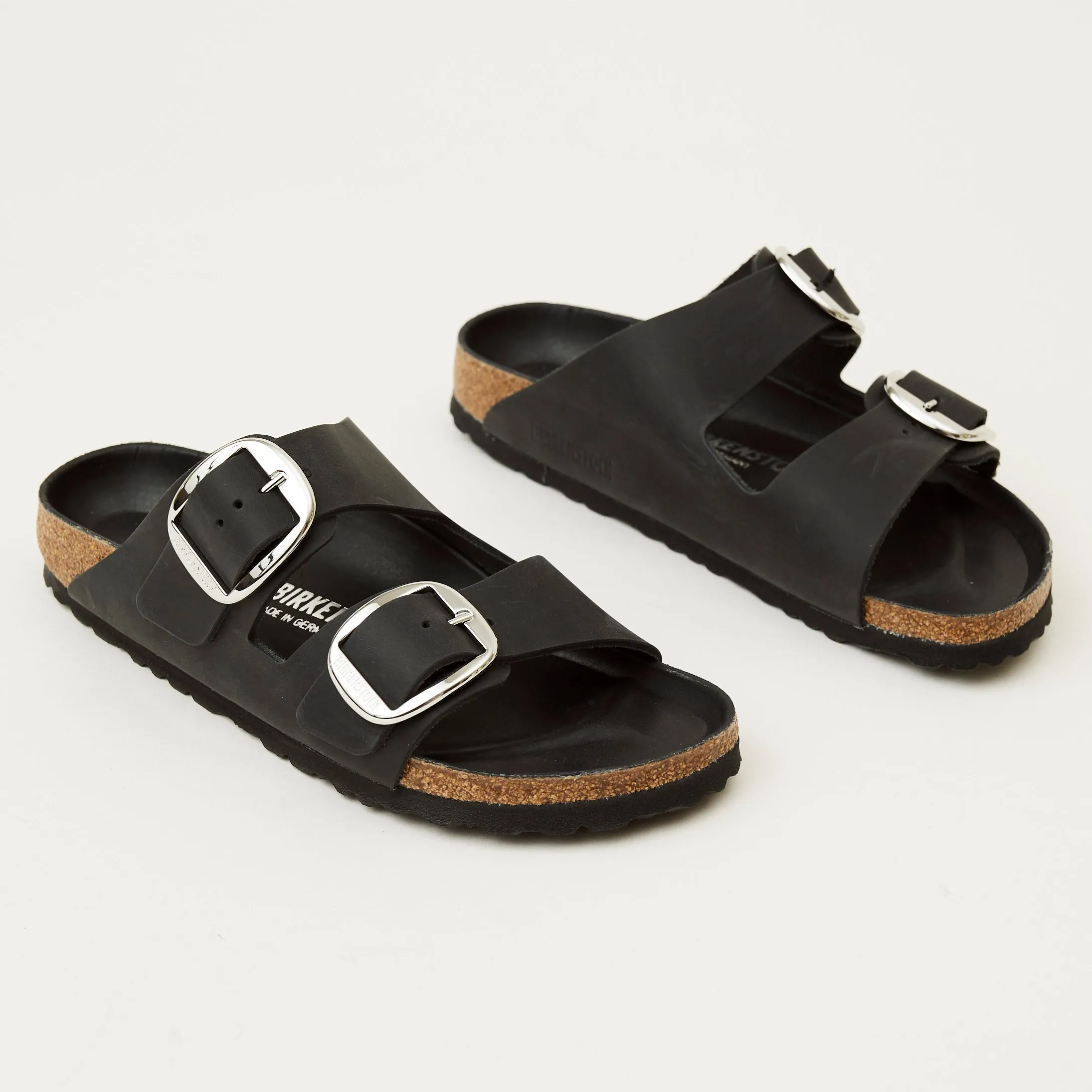 Birkenstock Arizona Big Buckle Black Leather Sandals