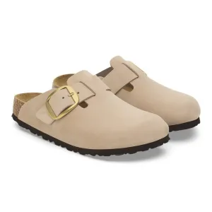 Birkenstock Boston Big Buckle Narrow Clog - Sandcastle Nubuck