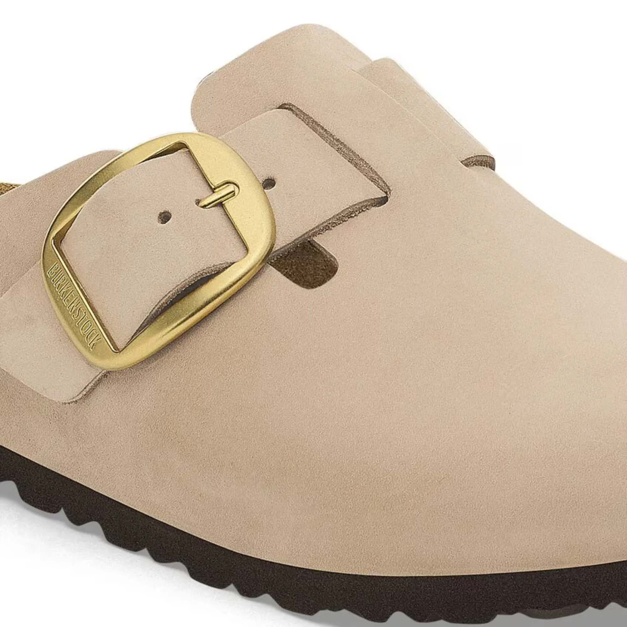 Birkenstock Boston Big Buckle Narrow Clog - Sandcastle Nubuck