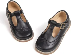 Boy's Girl's Classic T-Strap Dress Shoes Wedding Party Church School Uniform Oxford for Toddler/Little Kid