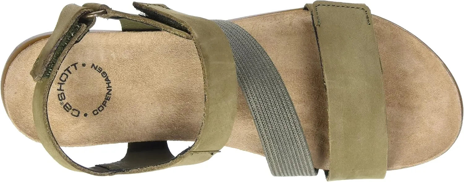 CA'SHOTT A/S Women's Casalice Velcro Elastic Sandal Nubuck Flat