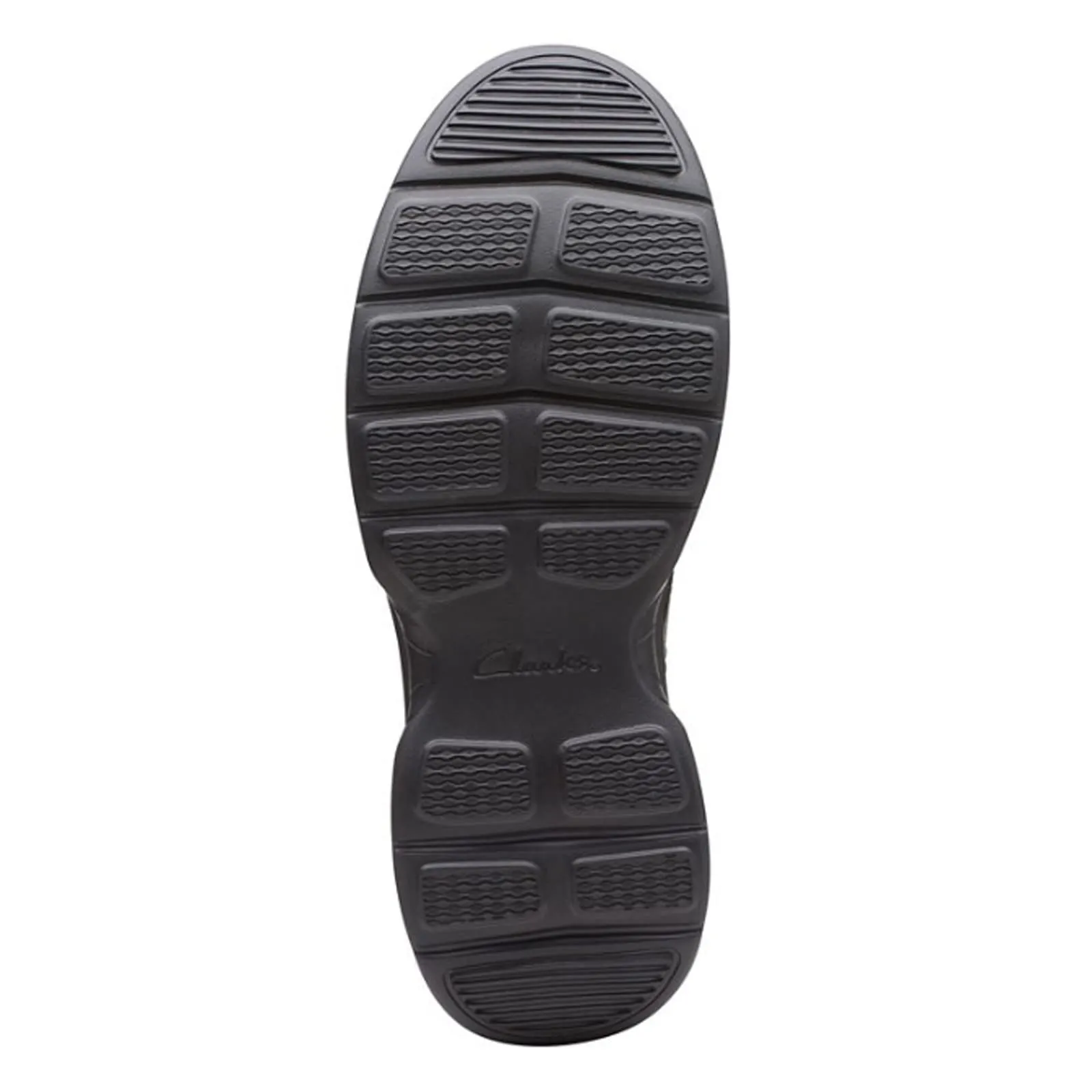 Clarks Men's Bradley Mid Oxford Boot, Black Tumbled Leather, 9