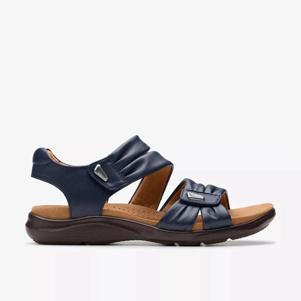 Clarks Women's Kitly Ave Navy Leather 26177305