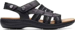 Clarks Women's Laurieann Erin Flat Sandal, Black Combi, 12