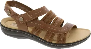 Clarks Women's Laurieann Erin Flat Sandal, Tan Combi, 11