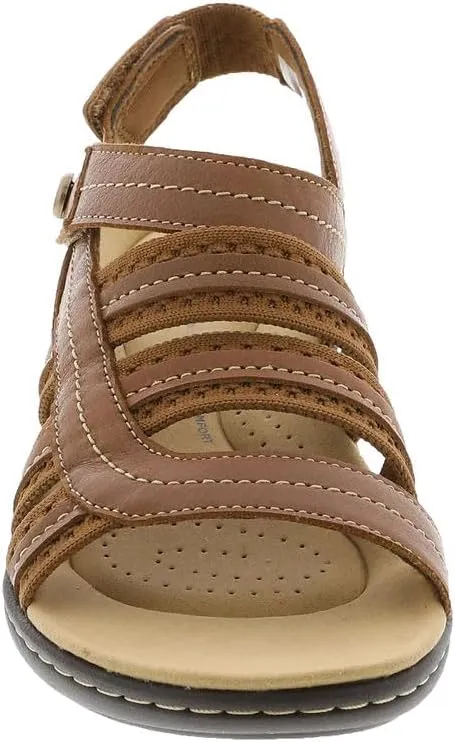 Clarks Women's Laurieann Erin Flat Sandal, Tan Combi, 11