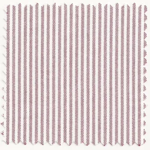 Crimson & White University Stripe Two-Ply 100% Pima Cotton Oxford