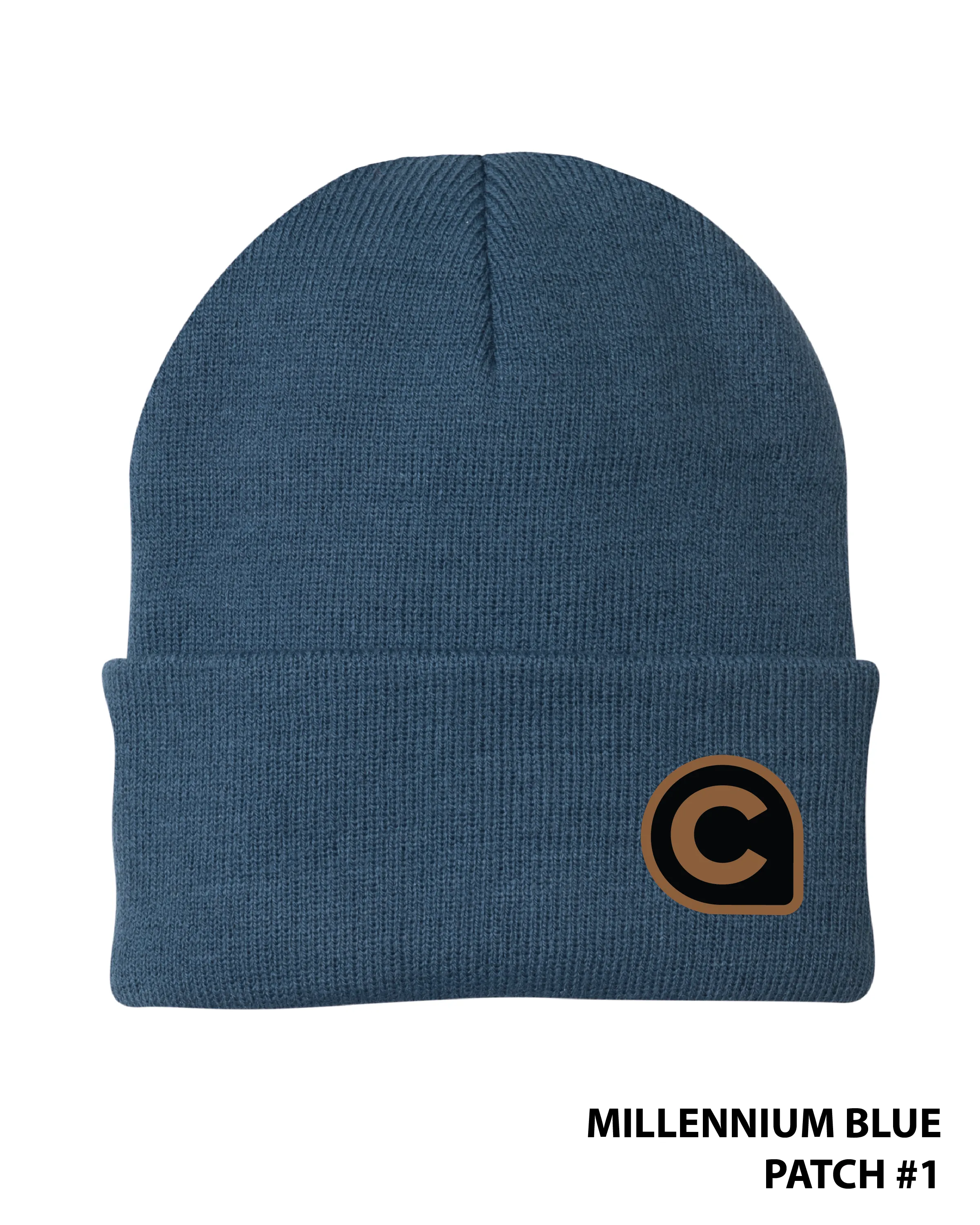 Crossroads Leather Patch Beanie