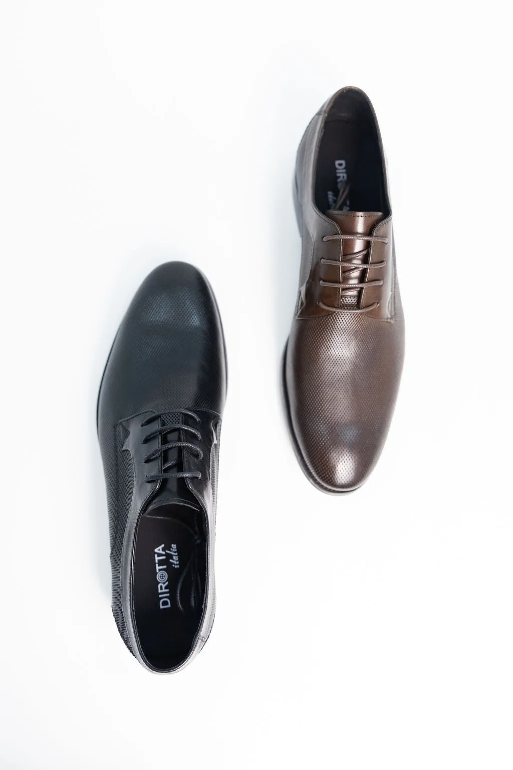 DIROTTA ITALIA NAPOLI BLACK OXFORD SHOES