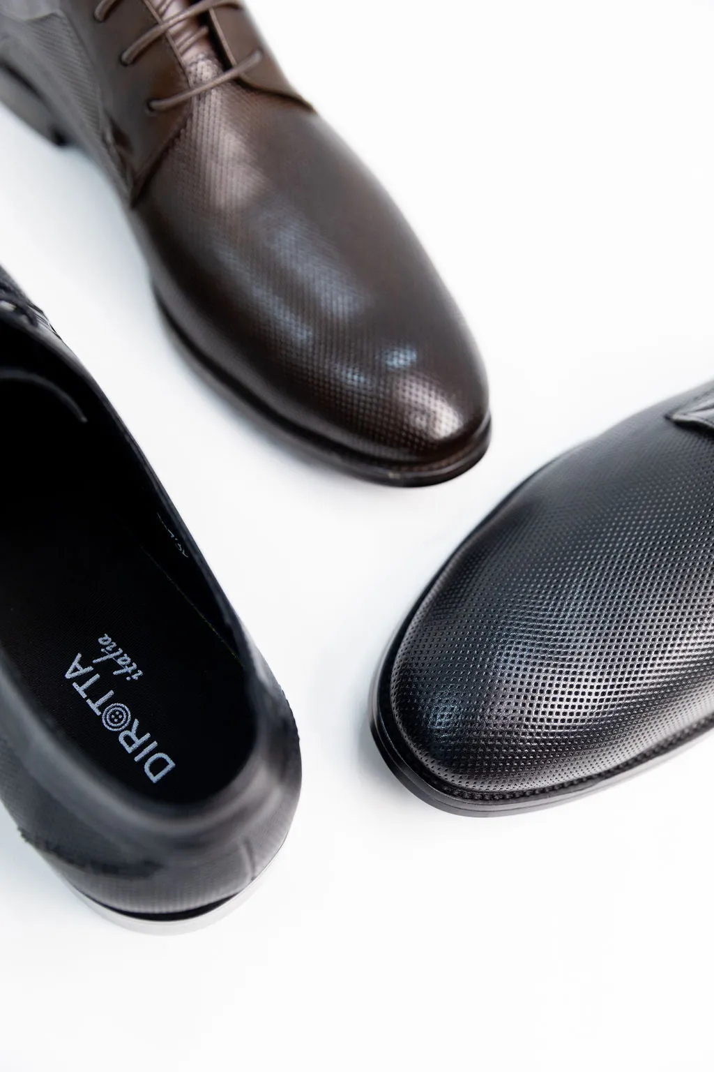 DIROTTA ITALIA NAPOLI BLACK OXFORD SHOES