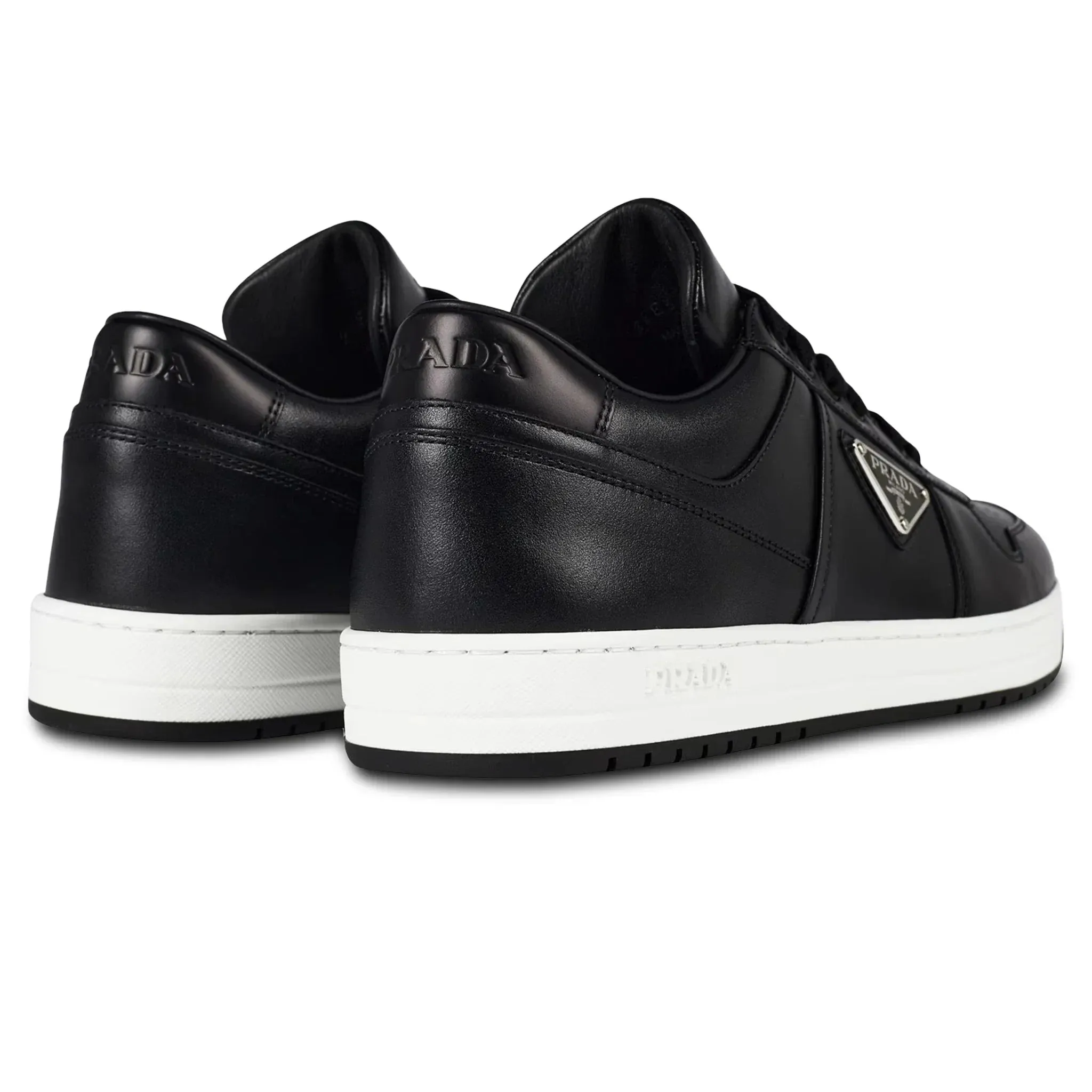 Downtown Leather Low Top Black Sneaker