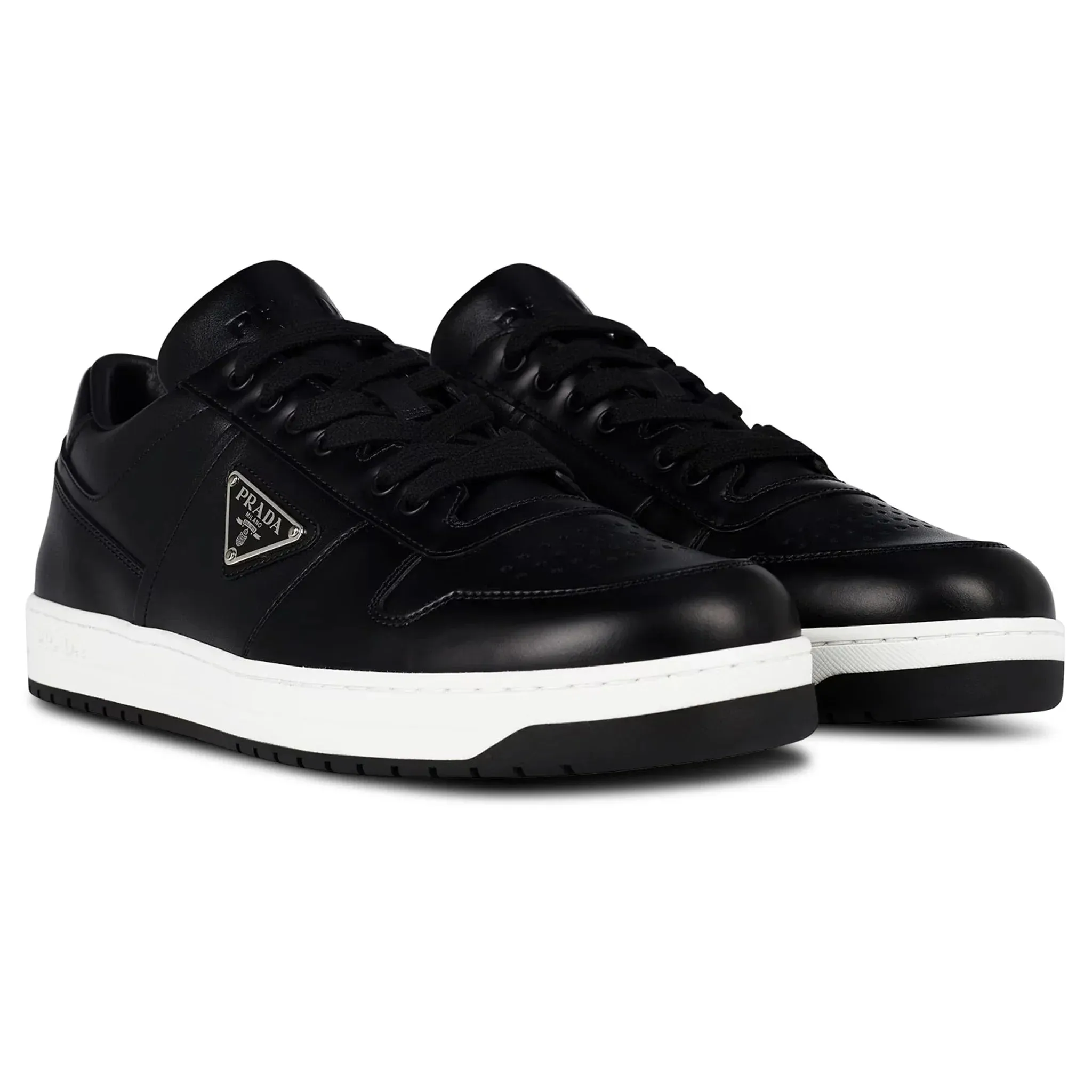 Downtown Leather Low Top Black Sneaker