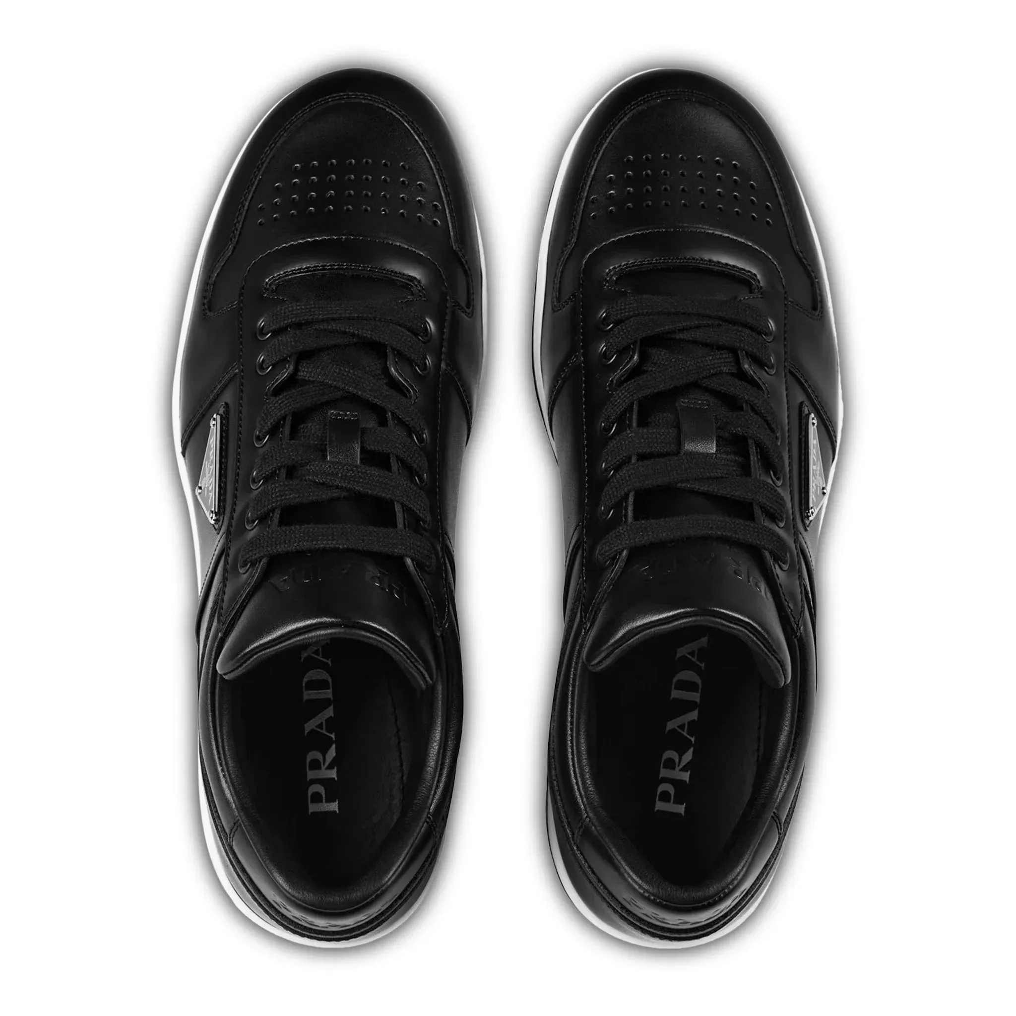 Downtown Leather Low Top Black Sneaker