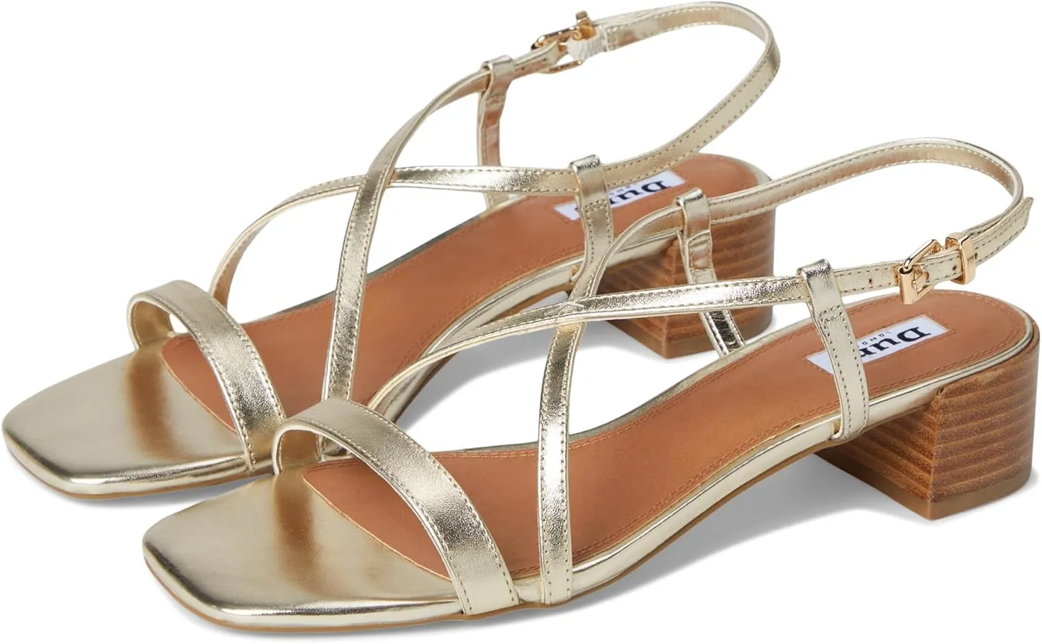 Dune London Women's Jaskell Heeled Sandal, Gold, 8