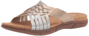 Easy Spirit Women's Flat Sandals, Gold, 6.5