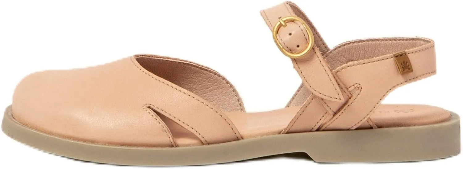 El Naturalista Women Open-Back Flat Sandal, Salmon, 36 EU Weit
