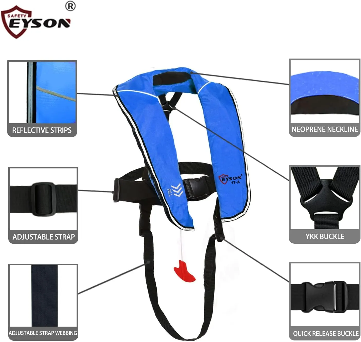 Eyson Inflatable Life Jacket Inflatable Life Vest for Child Classic Automatic