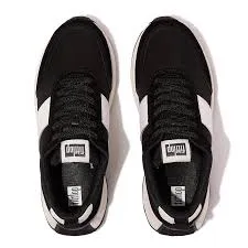 F-MODE Flow Fabric/Suede/Leather Flatform Sneakers