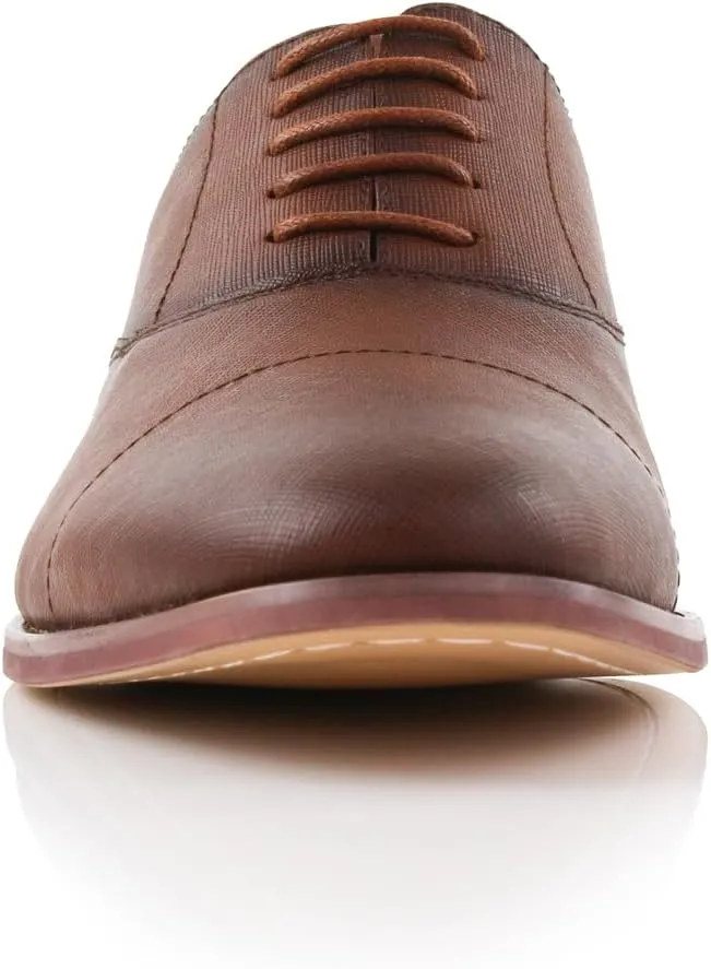Ferro Aldo Men’s Classic Vegan Leather Lace-Up Oxford Formal Dress Shoes