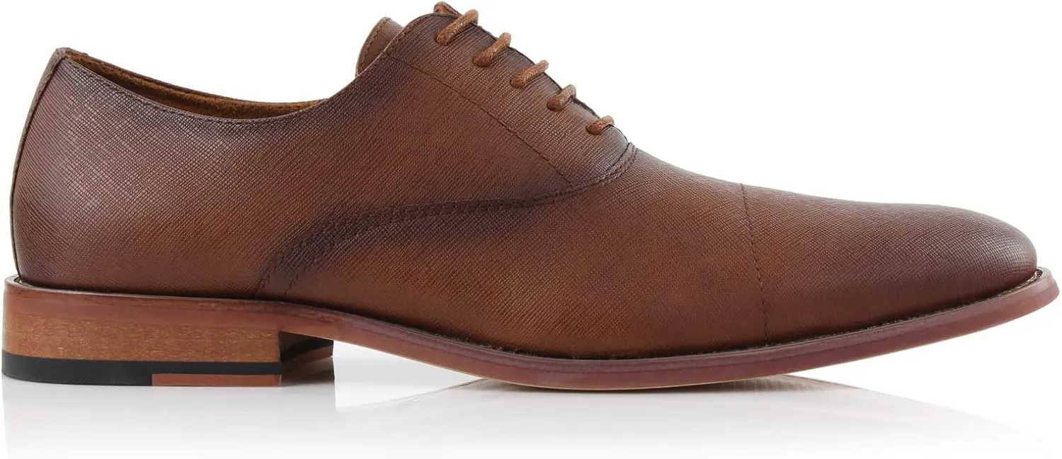 Ferro Aldo Men’s Classic Vegan Leather Lace-Up Oxford Formal Dress Shoes