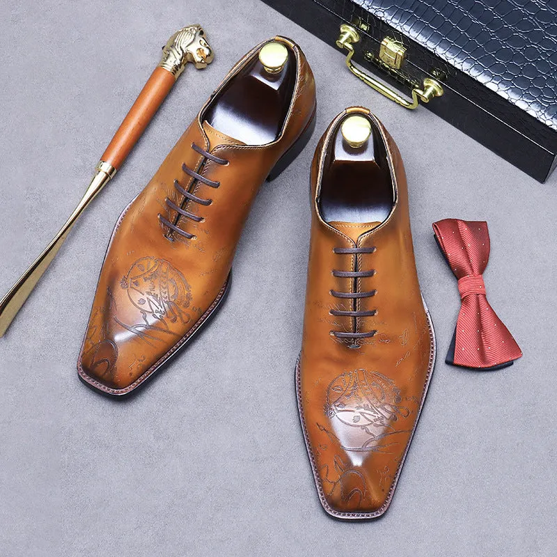 Handmade Leather Vintage Oxford Dress Shoes