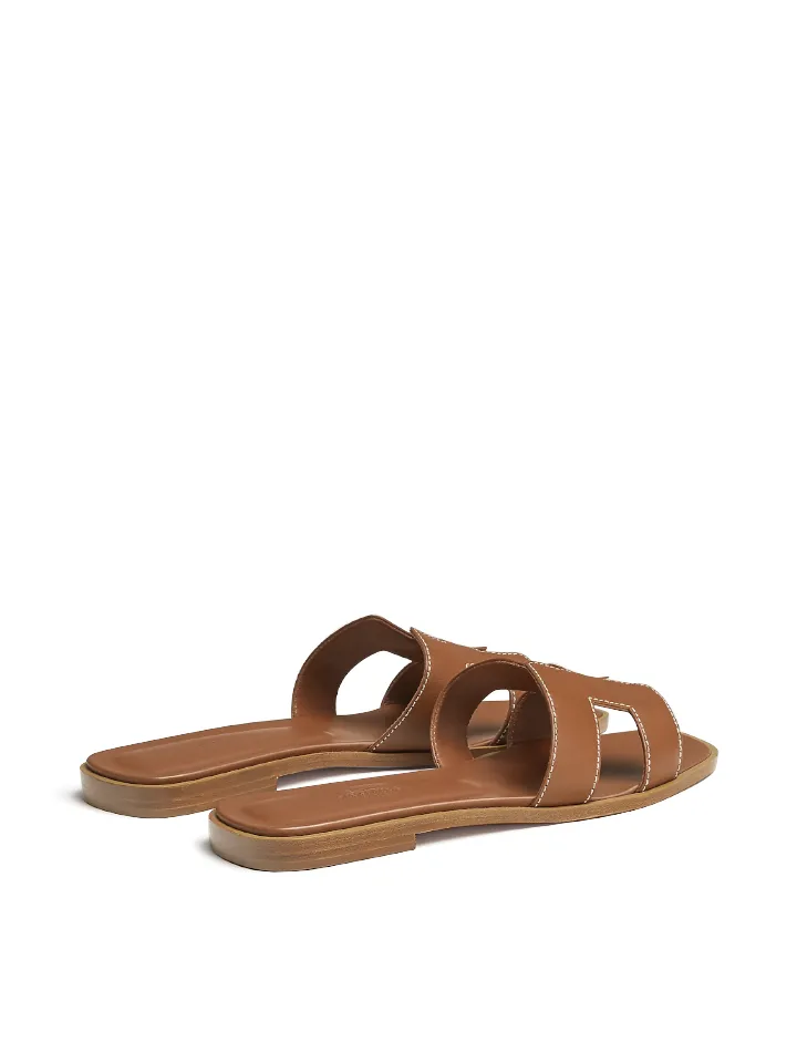 Hermes Oran Gold Sandal