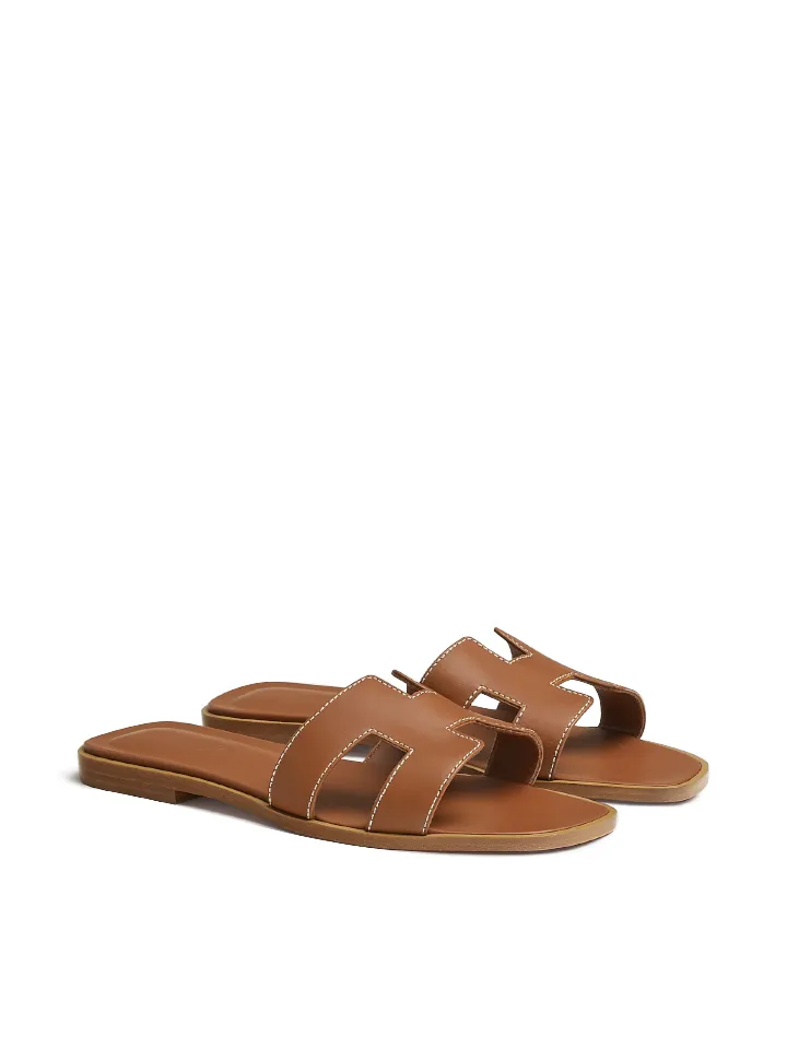 Hermes Oran Gold Sandal