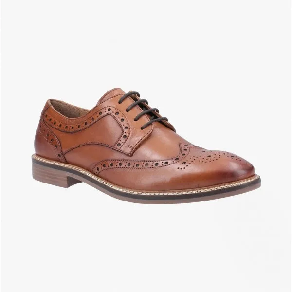 Hush Puppies BRYSON Mens Leather Oxford Shoes Brown