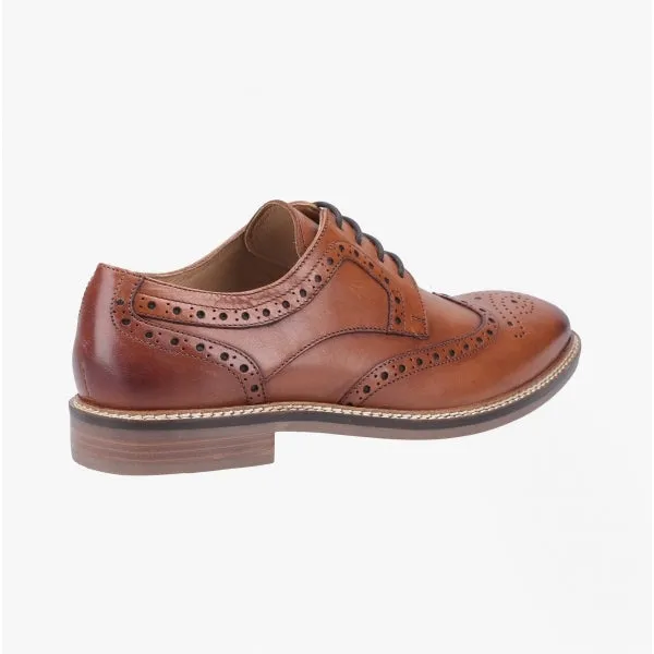 Hush Puppies BRYSON Mens Leather Oxford Shoes Brown