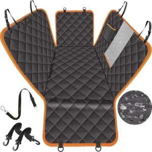 iBuddy Dog Seat Cover for Back Seat Waterproof Dog Car Hammock Protects Your Vehicle from Scratches, Hair, and Dirt Easy to Install & Clean Oxford Fabric Machine Washable Universal Fit Pet Seat Cover