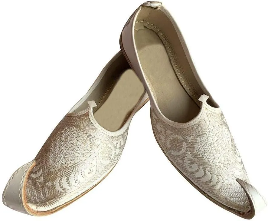 Indian Men Shoes Handmade Aladdin Khussa Leather Juti Flipflops Slipper