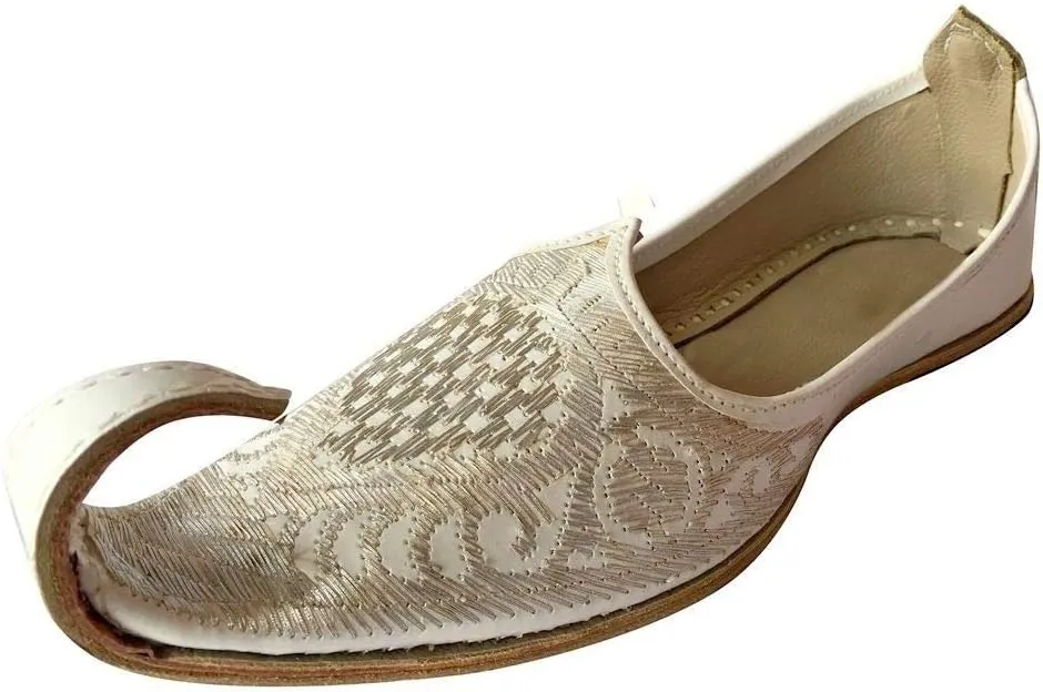 Indian Men Shoes Handmade Aladdin Khussa Leather Juti Flipflops Slipper