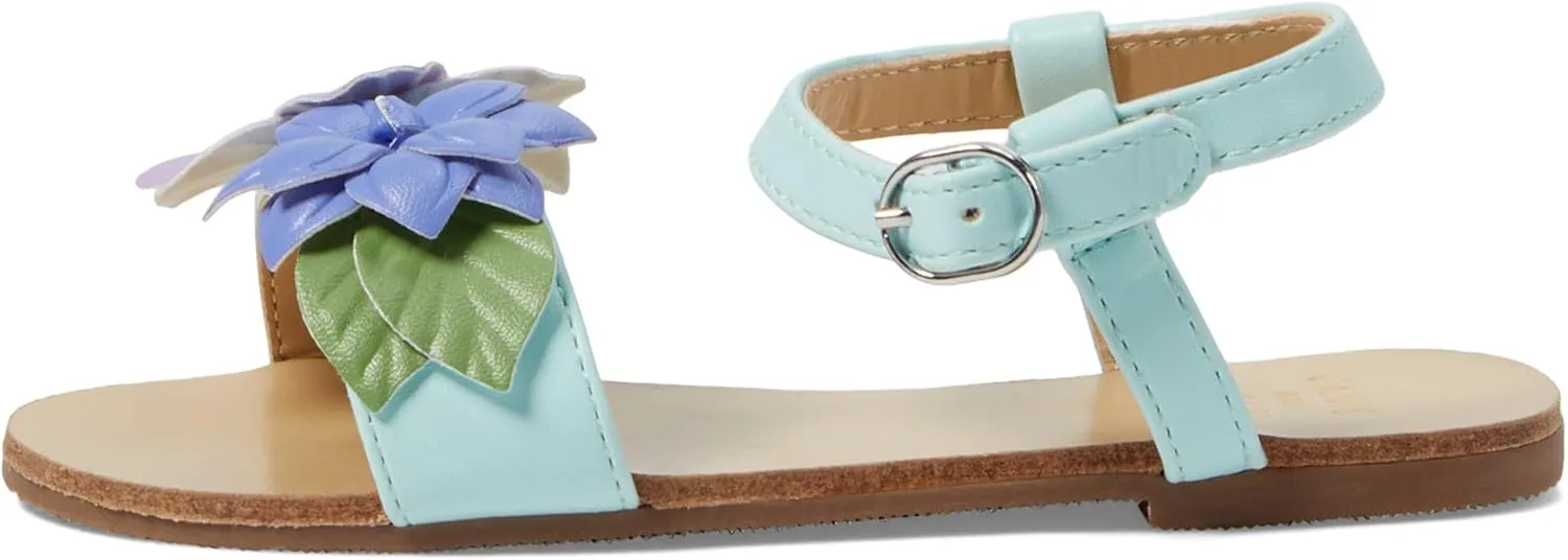 Janie and Jack Girl's Flowered Sandal (Toddler/Little Big Kid) Flat