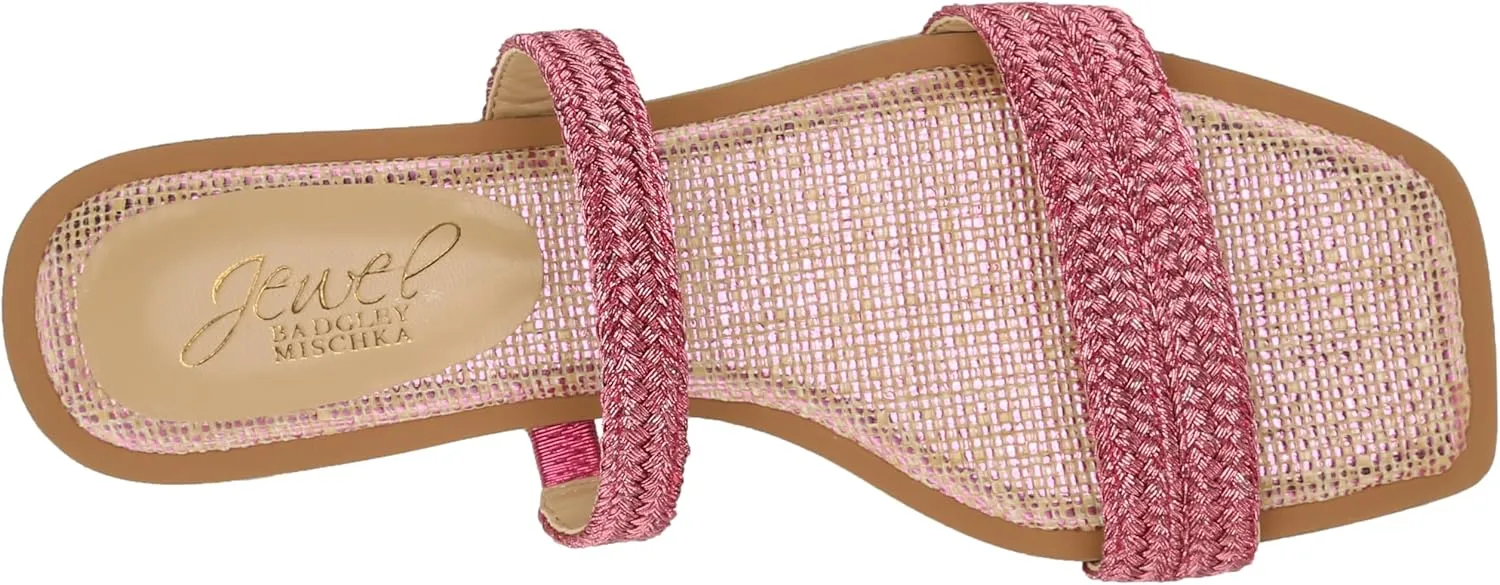 Jewel Badgley Mischka Helena Flat Summer Sandal
