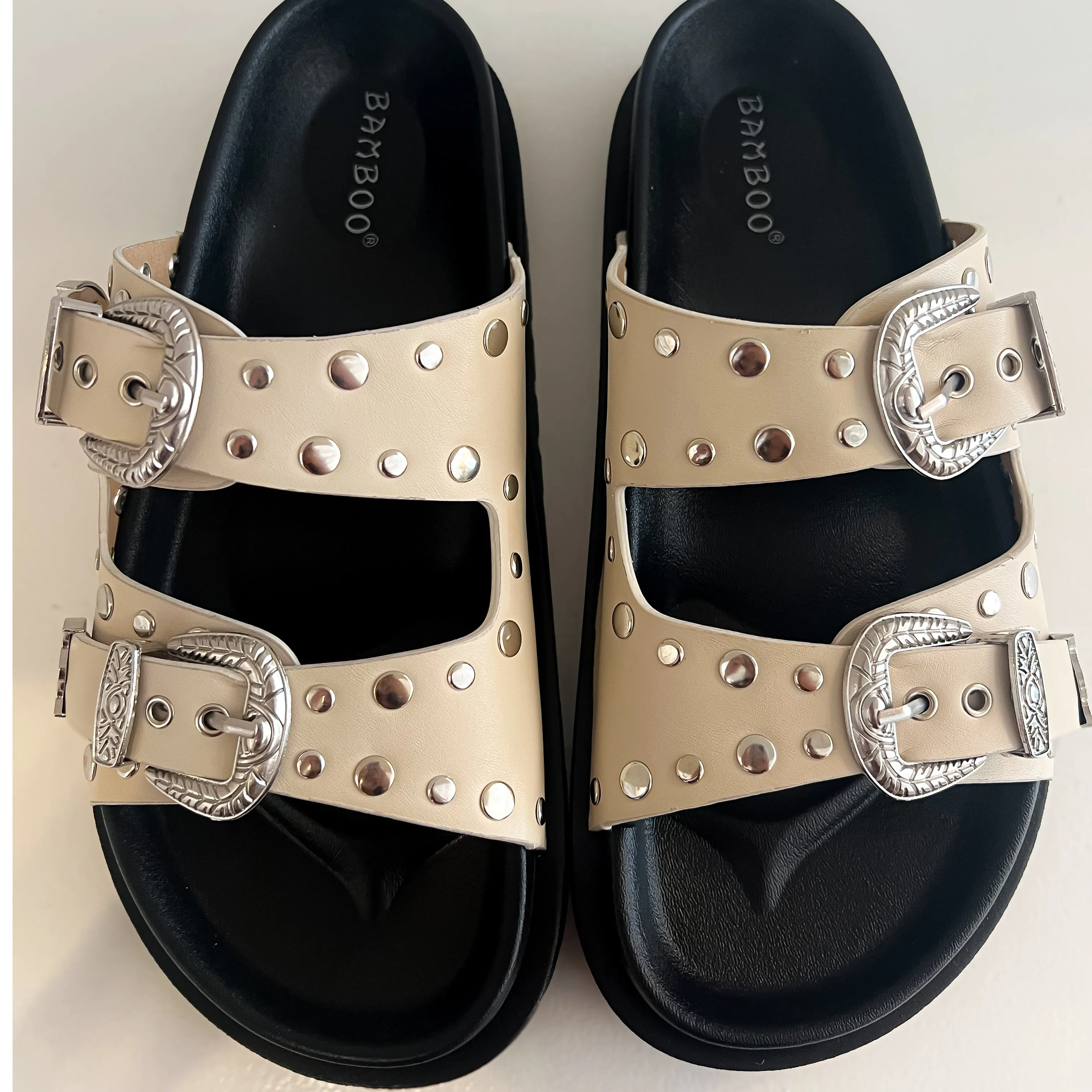 Jona Ivory Studded Sandal