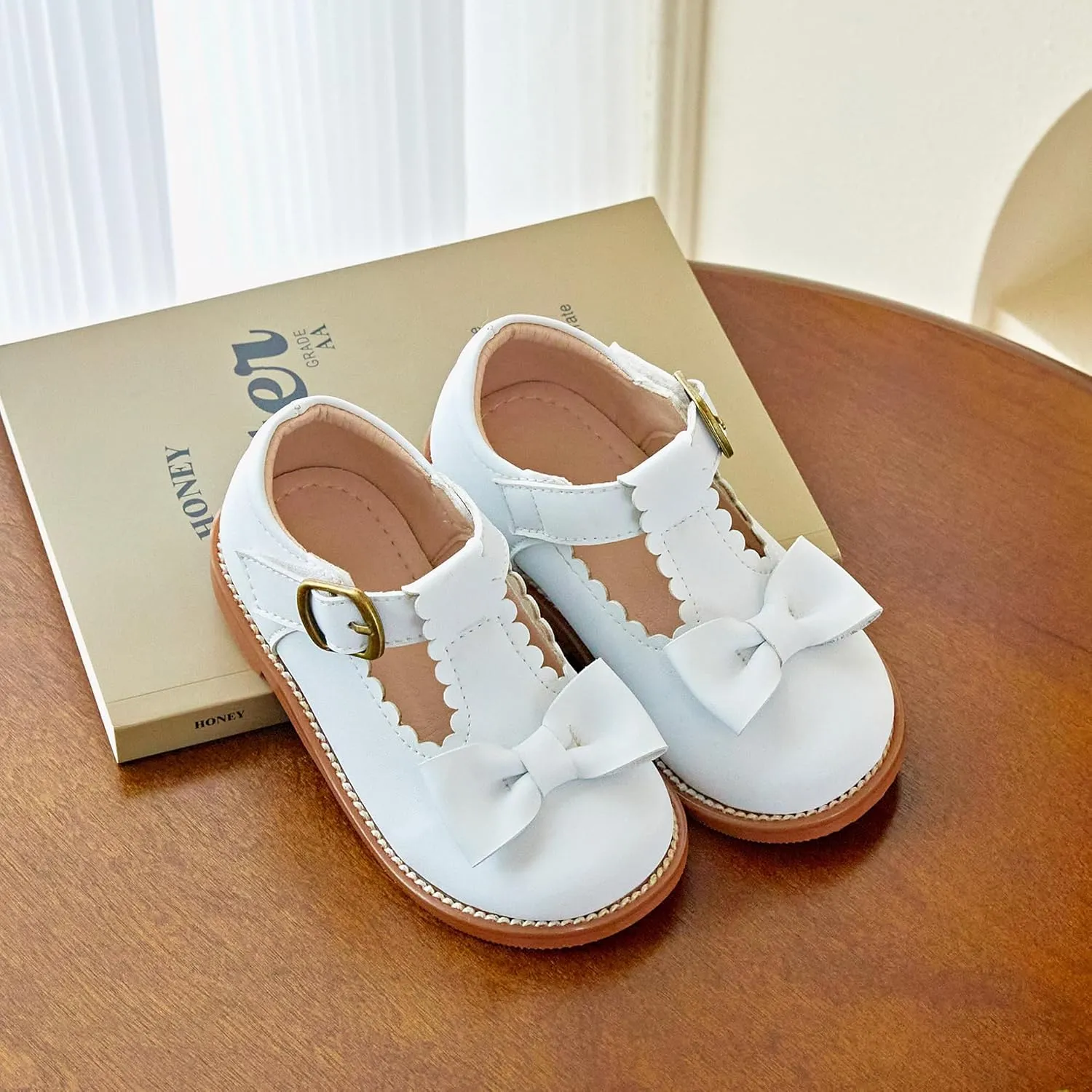 Kiderence Toddler Girls Mary Jane Dress Shoes Little Girls School Oxford Flats