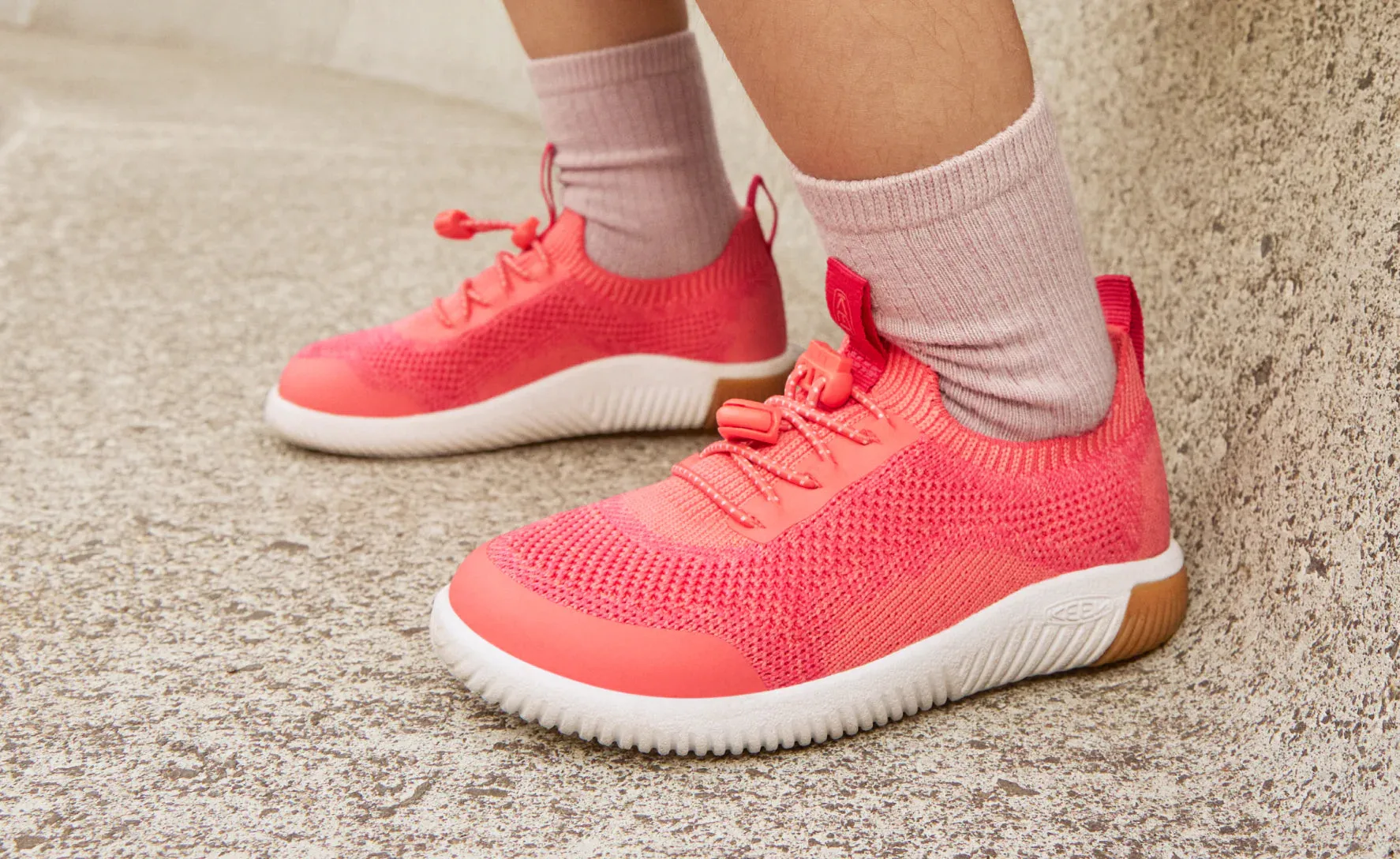 KNX Knit Sneaker für jüngere Kinder  |  Iguana/Evening Primrose