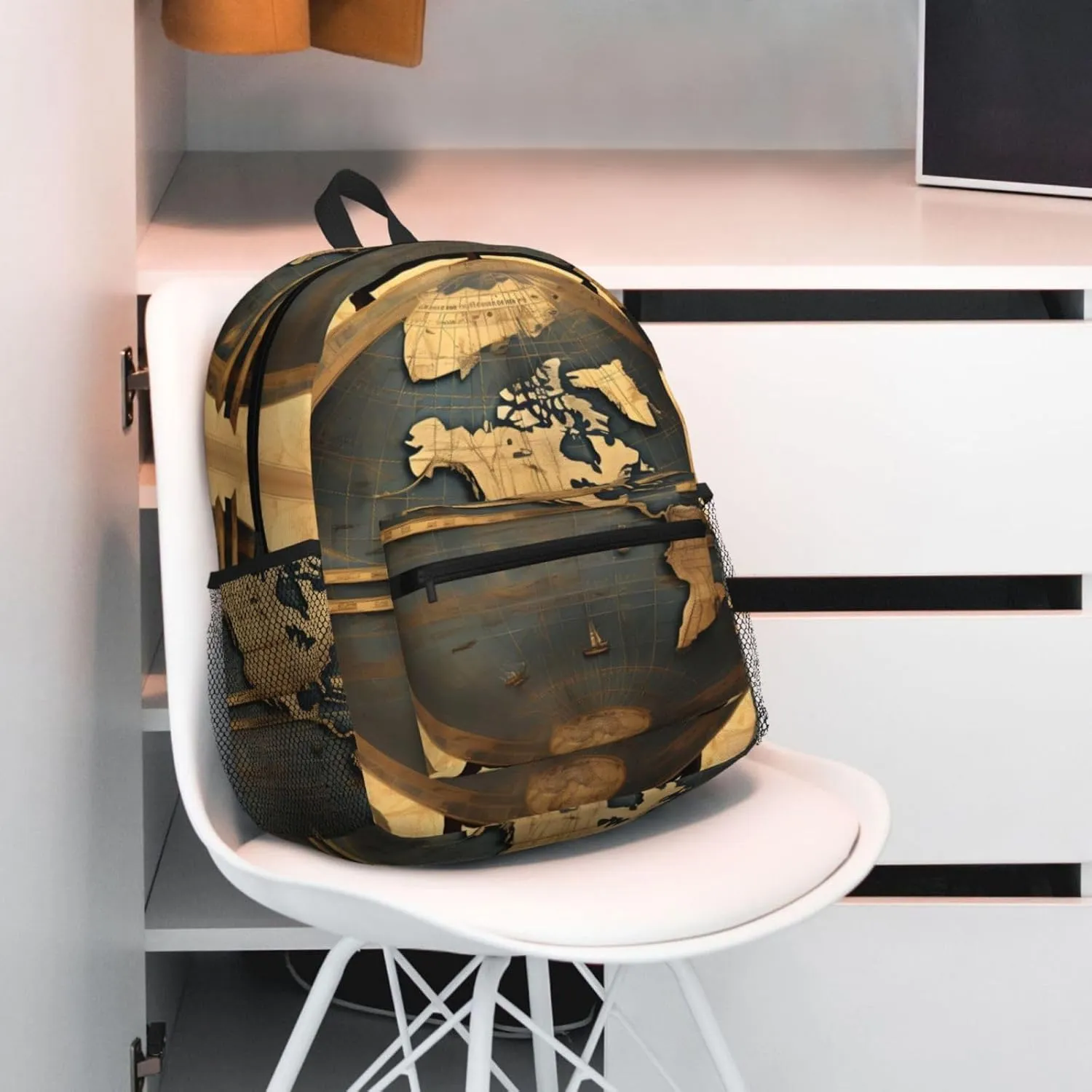 Lightweight Laptop Backpack,Casual Daypack Travel Backpack Bookbag Work Bag for Men and Women-Ancient World Globe