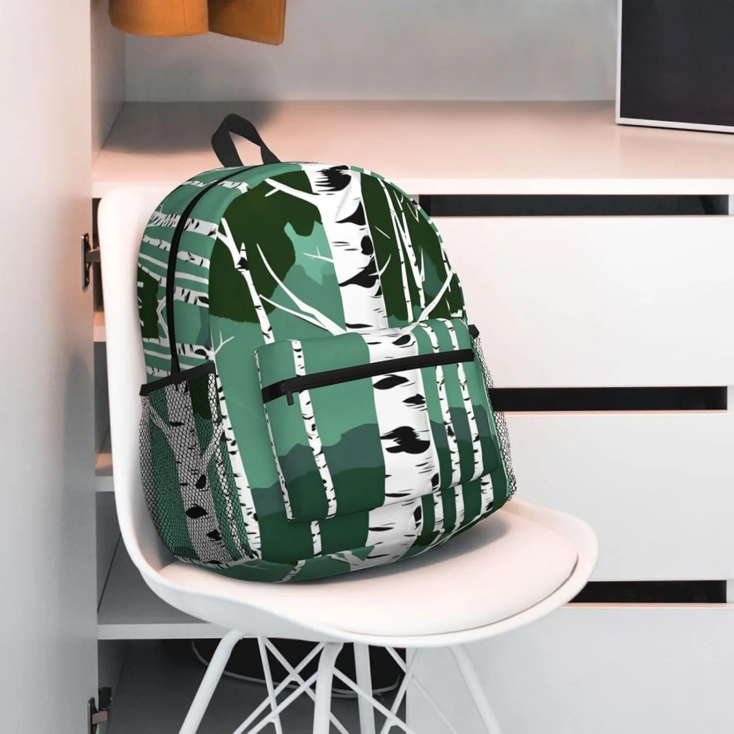 Lightweight Laptop Backpack,Casual Daypack Travel Backpack Bookbag Work Bag for Men and Women-Birch Trees