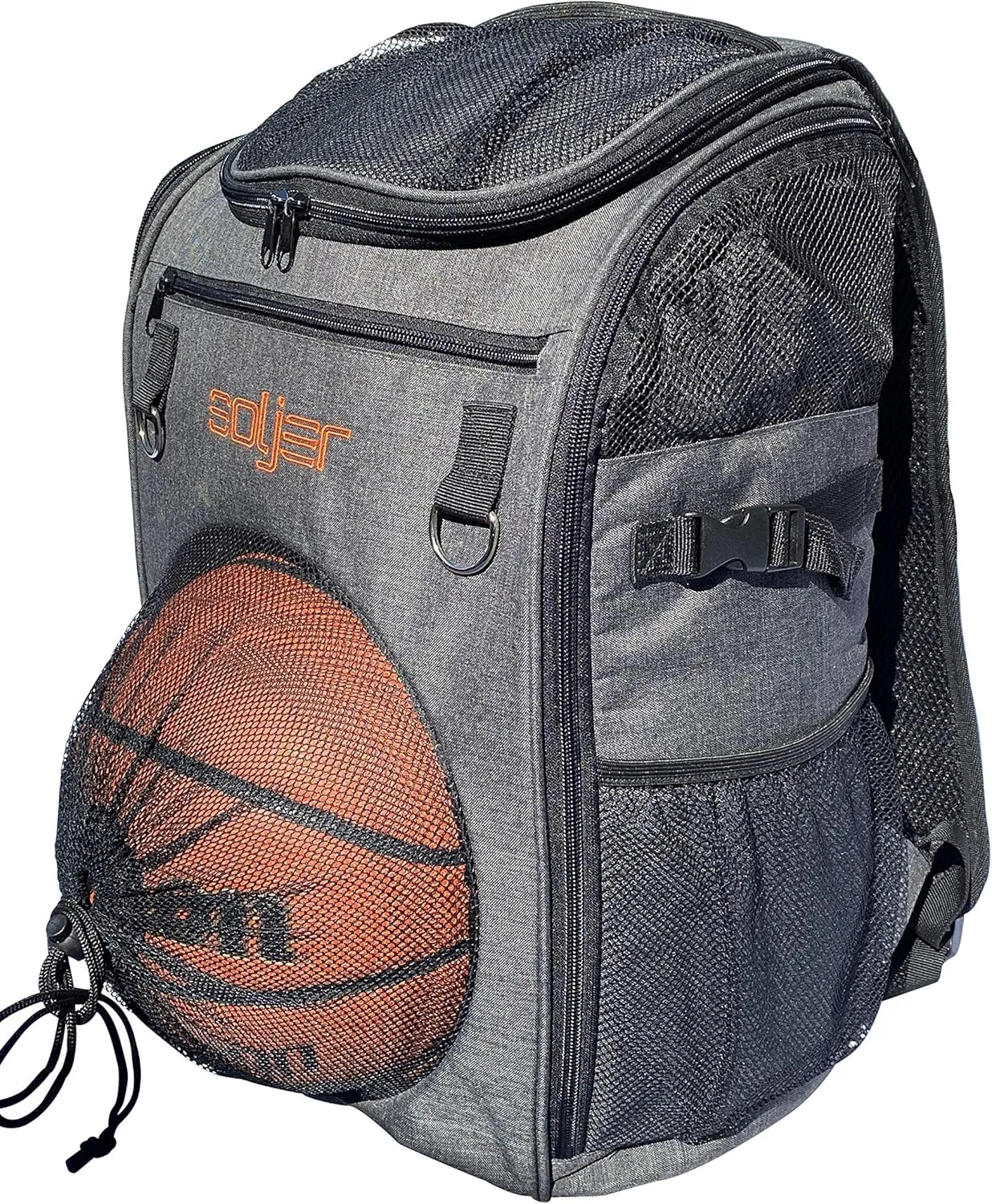 Low Profile Basketball Soccer Gym Back Pack with Wet Net