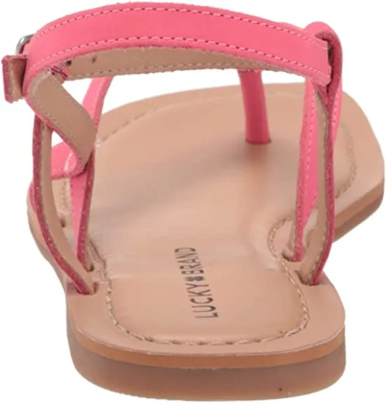 Lucky Brand Women's BYLEE Flat Sandal, Paradise PIN, 6
