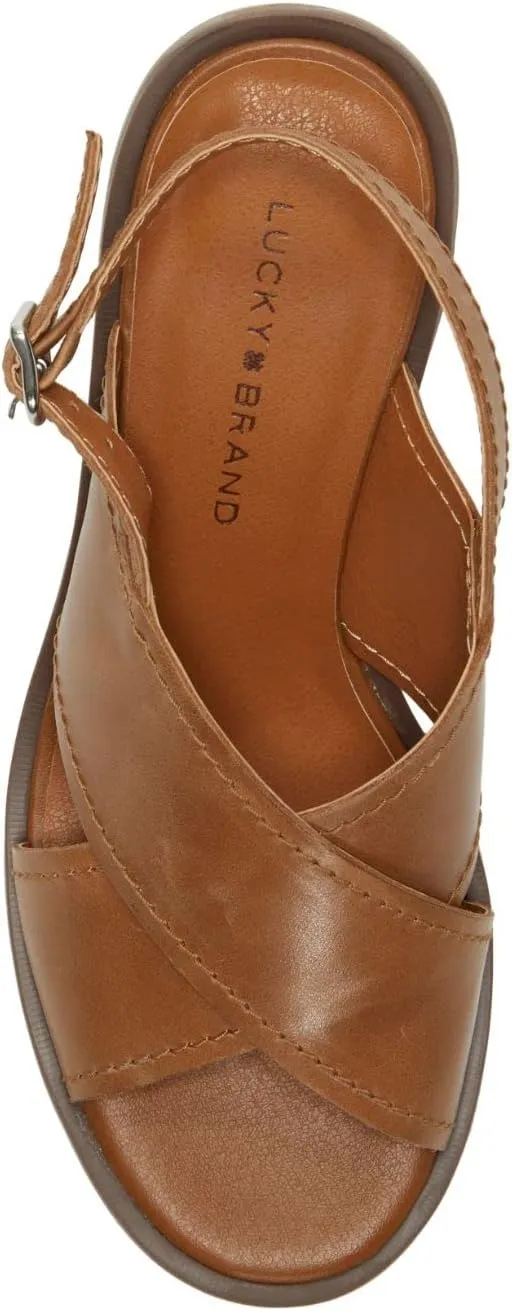 Lucky Brand Women's Delmie Backstrap High Heel Sandal Heeled